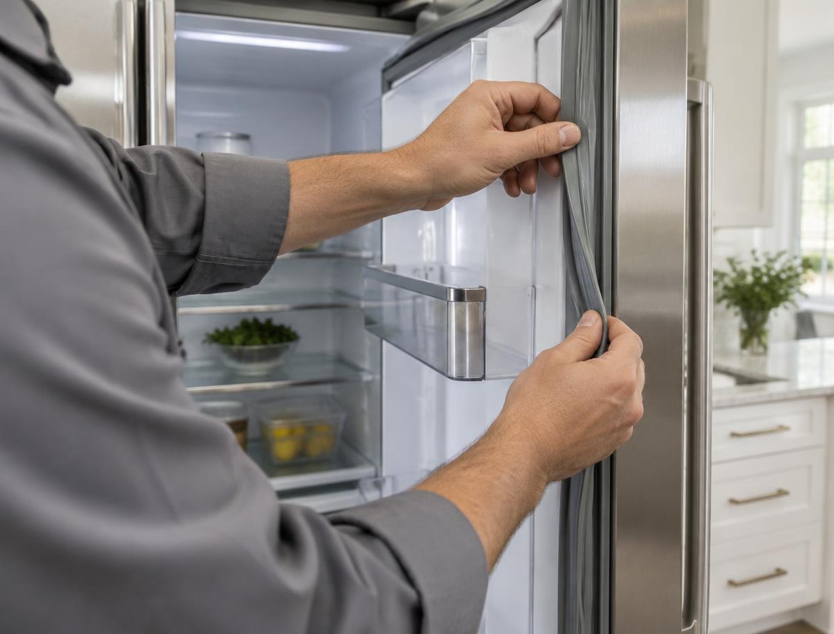 Refrigerator door seal inspection
